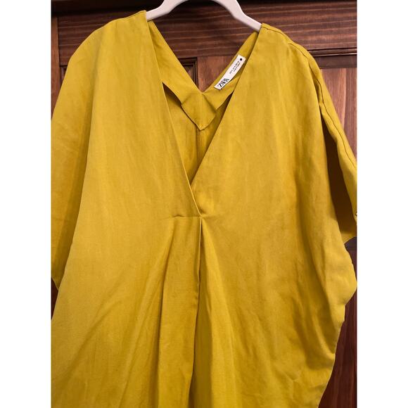 Zara Linen blend long tunic dress small - Picture 4 of 8